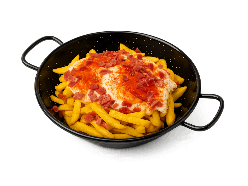 Sartenes caseras con huevos y embutidos en Cervecería Baviera